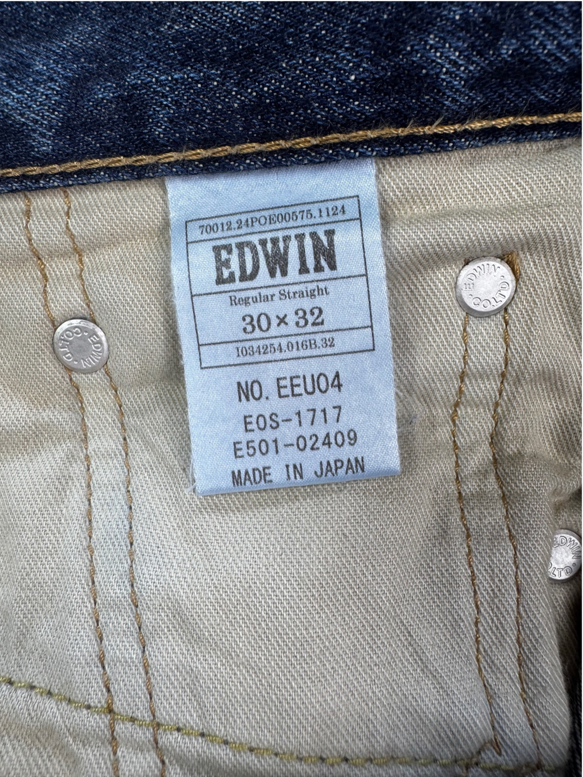 Edwin 501 Selvedge Regular Straight W30 L32