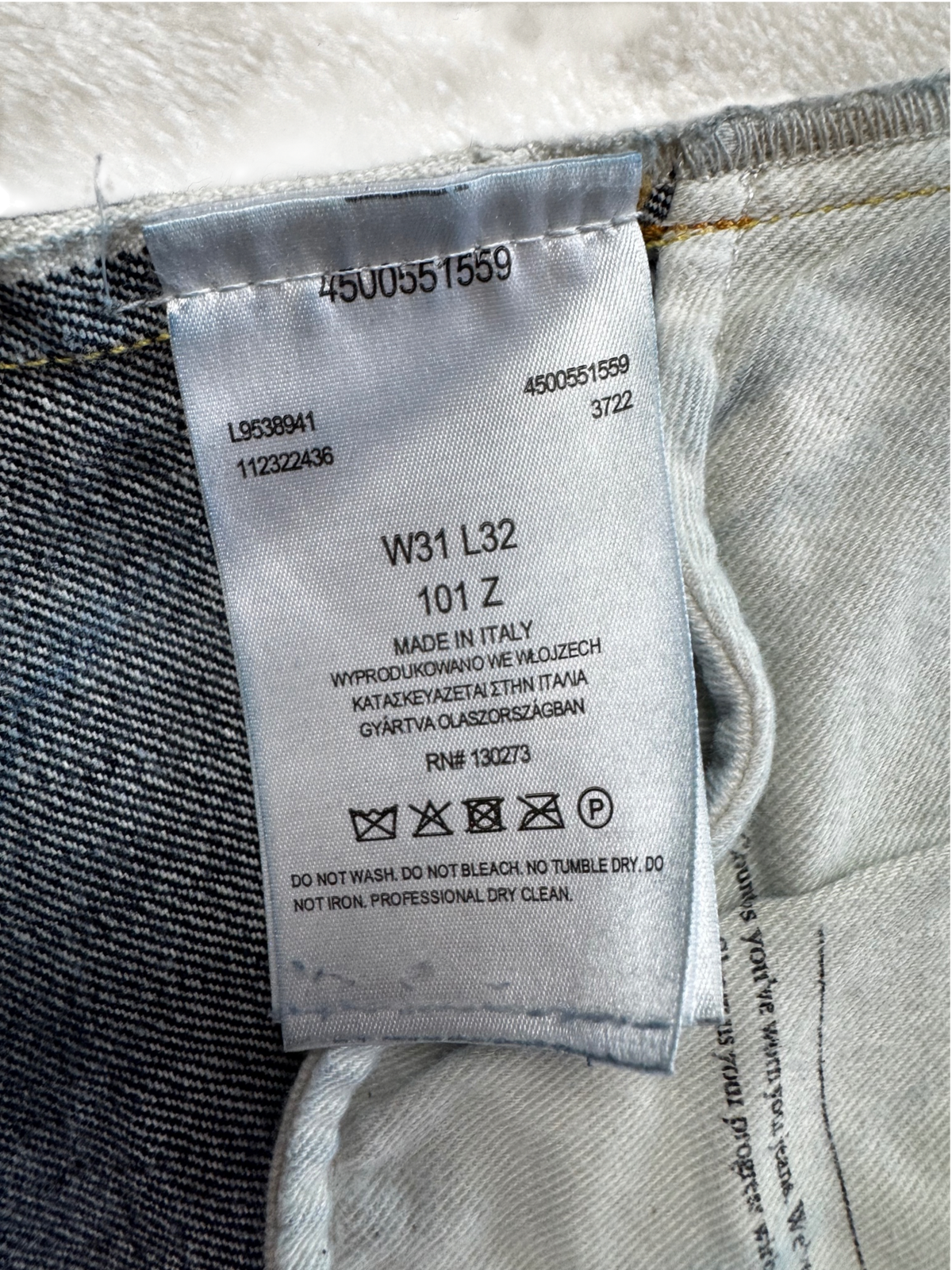 Lee 101z Selvedge Regular Straight W31 L32