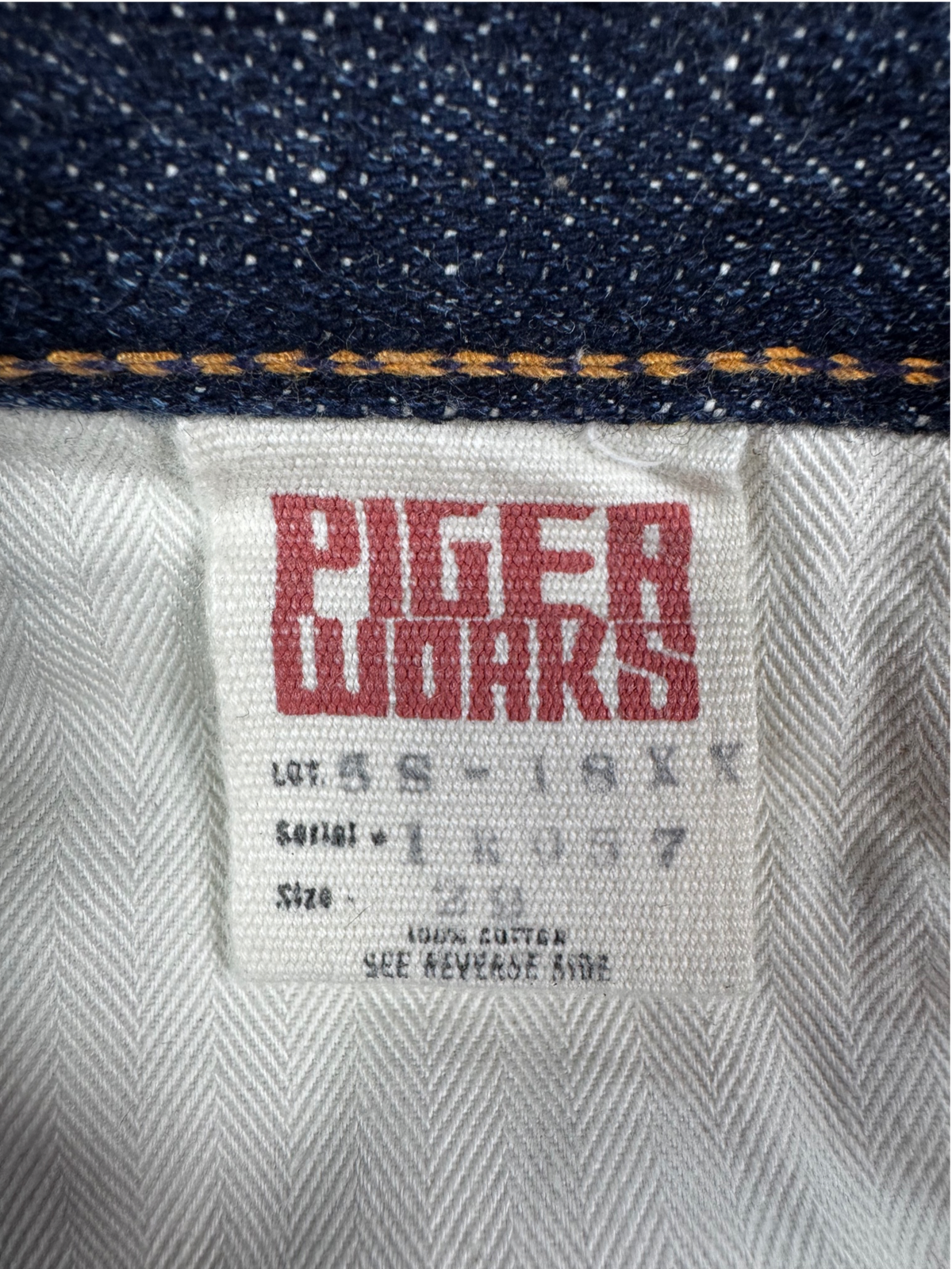 Pigerworks 18XX Selvedge Slim Tapered W29 L28